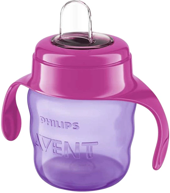 Kubek niekapek Philips AVENT z ustnikiem i uchwytami 6m+ 200 ml Fioletowy SCF551/03 (8710103854364) - obraz 2