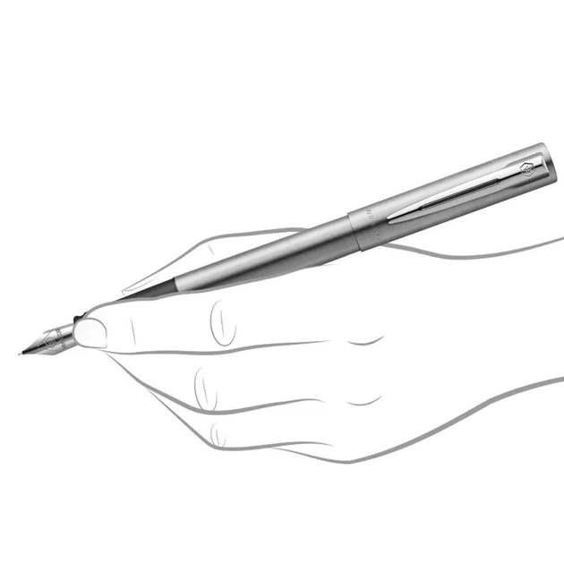 Ручка перьевая Waterman ALLURE Chrome CT FP F + Картриджи Mini блистер 13 314b2 - Фото 5 Ручка перьевая Waterman ALLURE Chrome CT FP F + Картриджи Mini блистер 13 314b2 - изображение 5