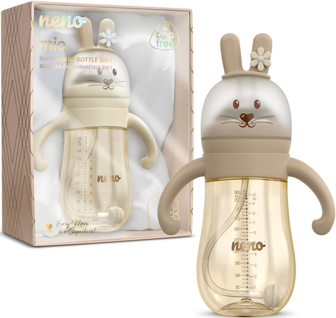 Butelka do karmienia Neno Mio 3 w 1 Brązowa 300 ml (5902479674476) - obraz 14