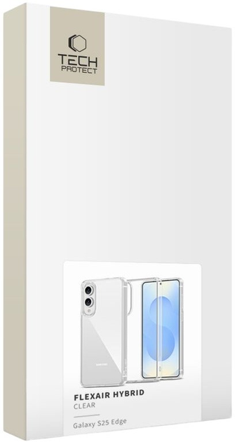 Etui Tech-Protect Flexair Hybrid do Samsung Galaxy S25 Edge Clear (5906302363636) - obraz 2