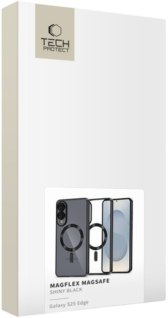 Панель Tech-Protect Magflex Magsafe для Samsung Galaxy S25 Edge Shiny Black (5906302363704) - зображення 2