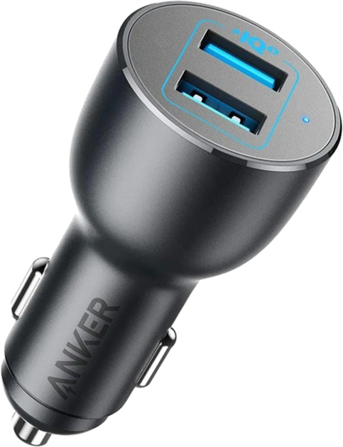Автомобільний зарядний пристрій Anker PowerDrive III 36W 2xUSB Black (194644085926) - зображення 1