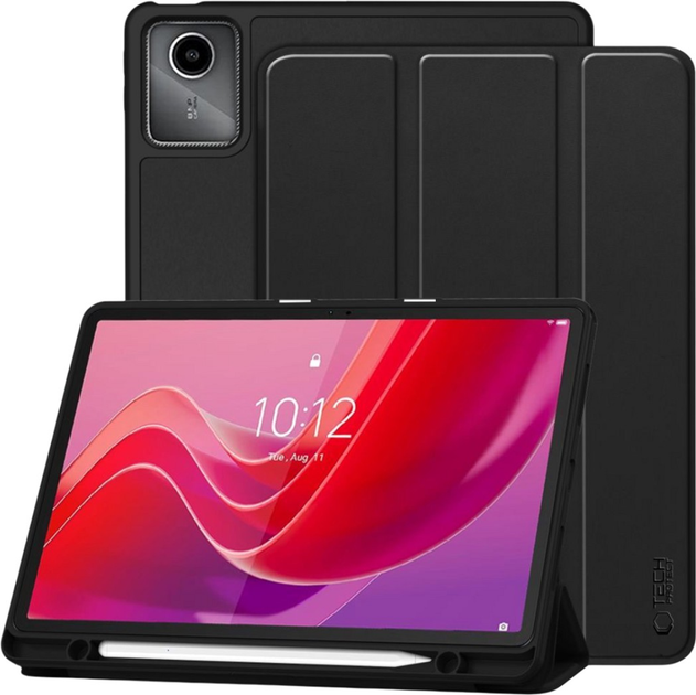 Etui z klapką Tech-Protect SmartCase Pen do Lenovo Tab M11 Black (5906203691715) - obraz 1