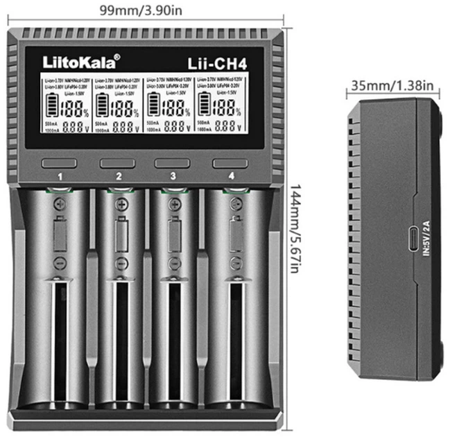 Универсальное зарядное устройство LiitoKala 5V 2A на 4 канала (Lii-CH4) - изображение 3
