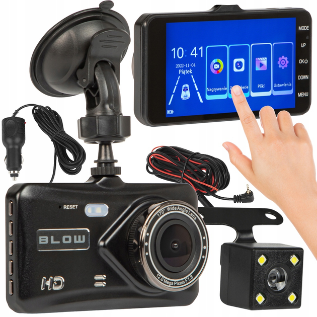 Відеореєстратор Blow Blackbox DVR F 800 + камера 78-591 (5900804127598) - зображення 1