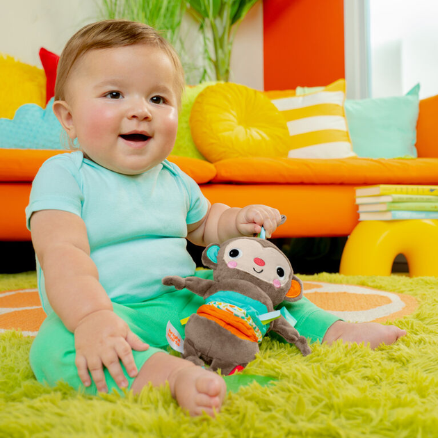 Розвиваюча іграшка з музикою та підвіскою Pull Play & Boogie Мавпа 0м+ (74451130890) - зображення 7