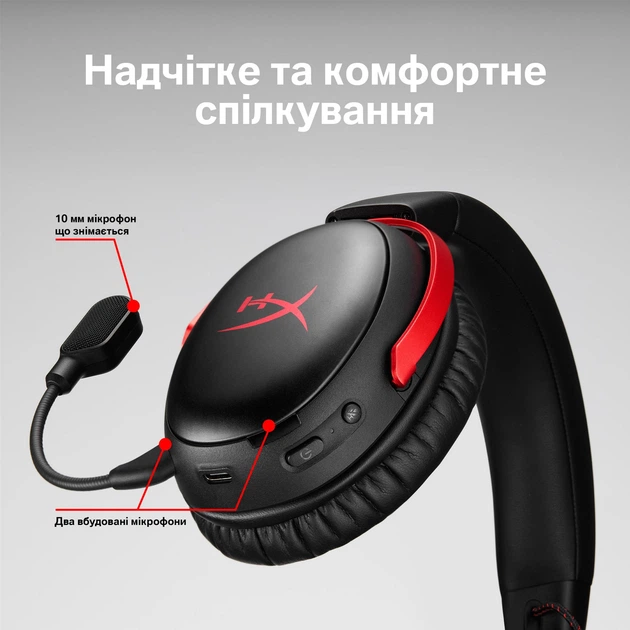 Наушники HyperX Cloud III S Wireless Black-Red (A59Z0AA) купить в