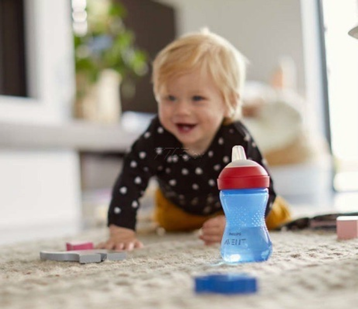 Kubek niekapek Philips AVENT z miękkim ustnikiem 9m+ 300 ml Niebieski SCF802/01 (8710103826286) - obraz 6