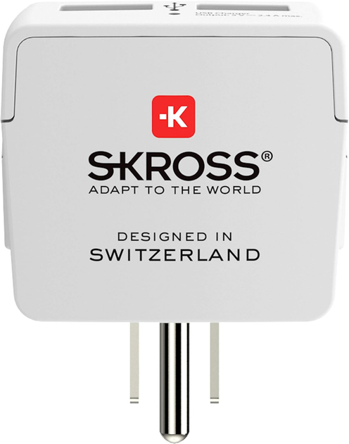 Adapter sieciowy Skross Europe to USA USB White (7640166323099) - obraz 2