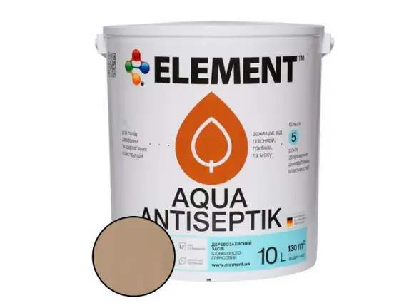Антисептик для дерева ELEMENT Aqua Antiseptik Бесцветный 10л - Фото 2 Антисептик для дерева ELEMENT Aqua Antiseptik Бесцветный 10л - изображение 2