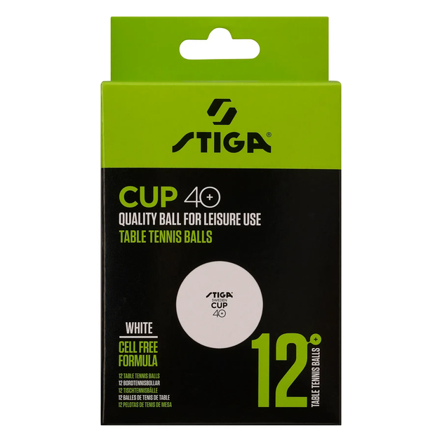 М'ячі для настільного тенісу Stiga Cup ABS 12 шт, білі - изображение 2
