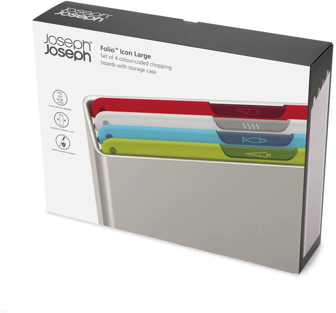 Zestaw desek do krojenia z etui Joseph Joseph Folio L 4 szt Wielokolorowych (5028420006315) - obraz 4