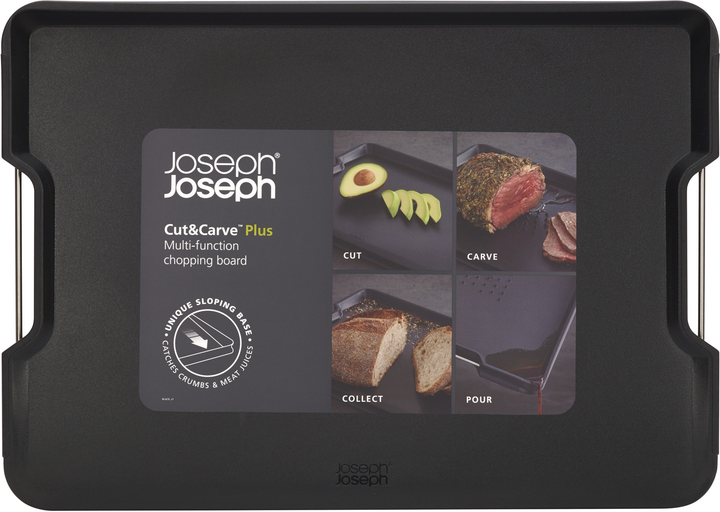 Deska Joseph Joseph L Cut&Carve Plus Czarna (5028420005127) - obraz 1