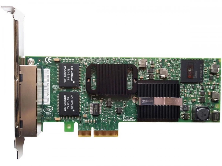 Сетевая карта Intel ET Quad 4x RJ-45 1Gbps (Intel 82576) PCI-Ex8 3U Full height Б/У - изображение 2