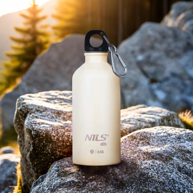Butelka turystyczna Nils Camp NC3801 550 ml Beżowa (5908261682469) - obraz 4