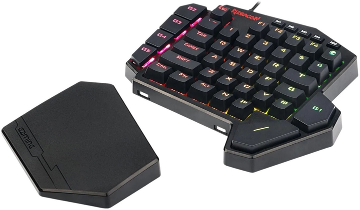 Klawiatura przewodowa Redragon K585 DITI One-Handed RGB Black (6950376774385) - obraz 6