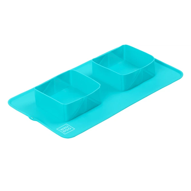 Миска складана WAUDOG Silicone,385×230×50 мм блакитний - Фото 3 Миска складана WAUDOG Silicone,385×230×50 мм блакитний - зображення 3