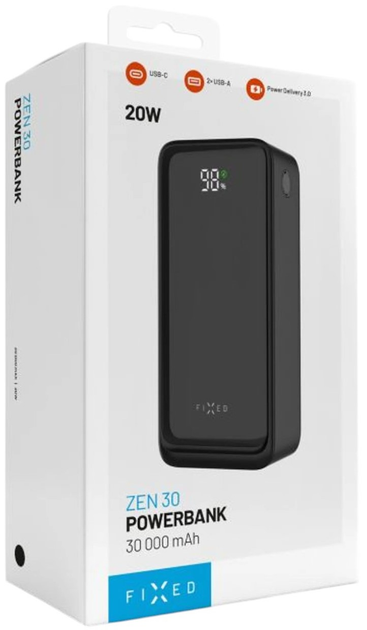 УМБ Fixed Zen2 30 30000 mAh PD 20W Black (FIXZEN2-30-BK) - зображення 5