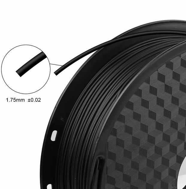 Філамент (пластик для 3D принтера) Kingroon PLA NPLA002-ZX 1,75 мм 1 кг Black - зображення 2