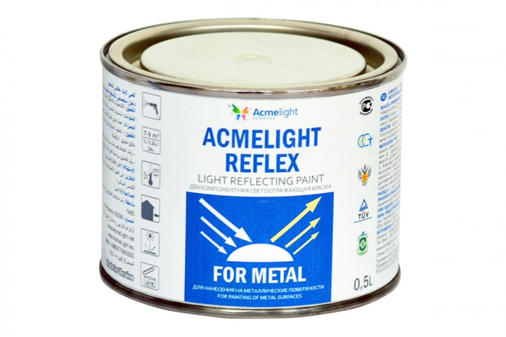 Светоотражающая краска по металлу Acmelight Reflex Metal прозрачная 0 ...