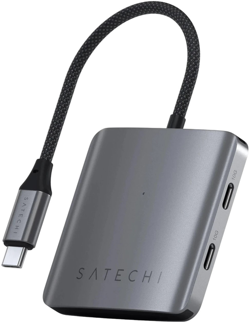 USB-хаб Satechi 4-Port USB-C Hub with PD Space Grey (ST-H4CPDM) - зображення 1
