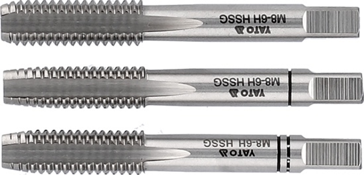 Gwintownik YATO HSS M2, M10 x 1.5 mm, 70 mm 3 szt (YT-2937) - obraz 3