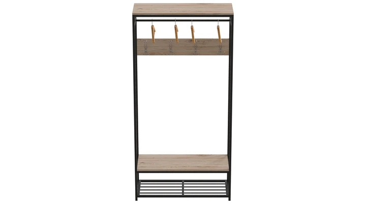 Вешалка напольная модульная Ferrum-decor Трелис 15 180x90x38 черный ДСП Дуб Сан-Марино 16мм (FRD-104362) - изображение 4