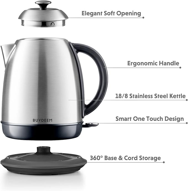 Електрочайник BUYDEEM K640E-SS/EU Stainless Steel - зображення 6
