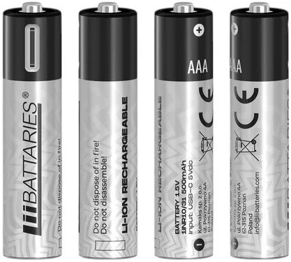 Акумулятори LiiBatteries AAA TYPE-C USB Rechargeable 4 шт (9331816667110) - зображення 3