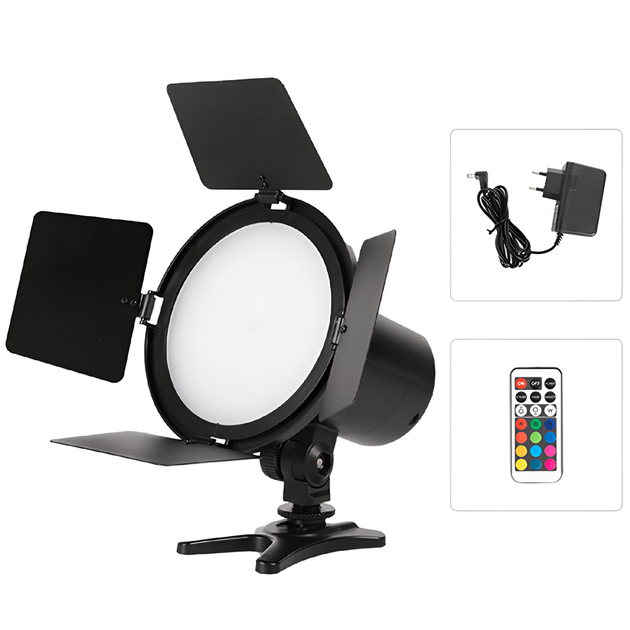 Світлодіодний прожектор LED CH JSL-216 RGB 16x15 cm 128 Lights 3200K-5600K Remote - зображення 8