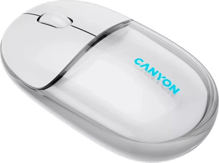 Миша Canyon OnClick 24 Dual-mode Silent Bluetooth/Wireless Transparent/White (CNS-CMSW24W) - зображення 3
