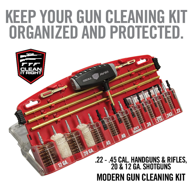 Набор для чистки оружия Real Avid Gun Boss Pro Universal Cleaning Kit калибра 0.22 - 0.45, 20/12 GA - Фото 1 Набор для чистки оружия Real Avid Gun Boss Pro Universal Cleaning Kit калибра 0.22 - 0.45, 20/12 GA - изображение 1