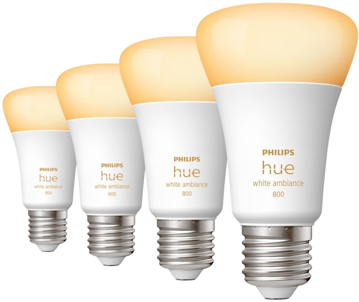 Żarówka LED Philips Hue White Ambiance E27 4 szt (8719514328280) - obraz 1