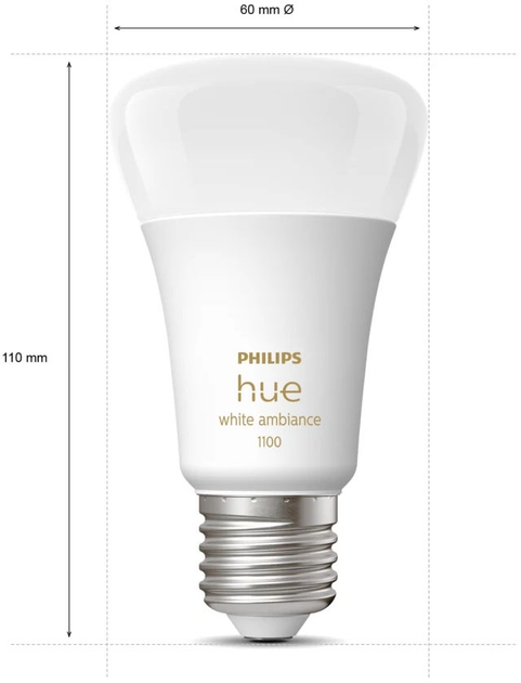 Zestaw startowy Philips Hue White Starter kit: 3 x E27 smart bulbs (800) + Dimmer switch (8719514291232) - obraz 3