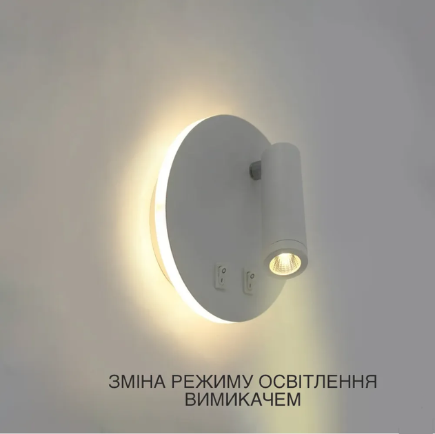 Настенный светодиодный светильник бра Esllse с выключателем RIGIL 10W RL-WW-140x65-WHITE-220-IP20 - изображение 2