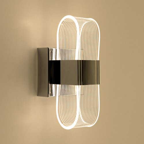 Светильник светодиодный настенный бра LUMINARIA LUMIERA SQUARE 12W 3000-6500К ON/OFF CHROME/CLEAR 220V IP20 - изображение 2