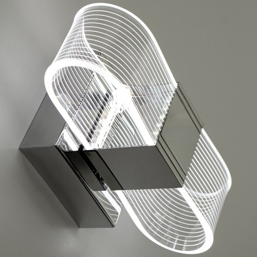 Светильник светодиодный настенный бра LUMINARIA LUMIERA SQUARE 12W 3000-6500К ON/OFF CHROME/CLEAR 220V IP20 - изображение 4