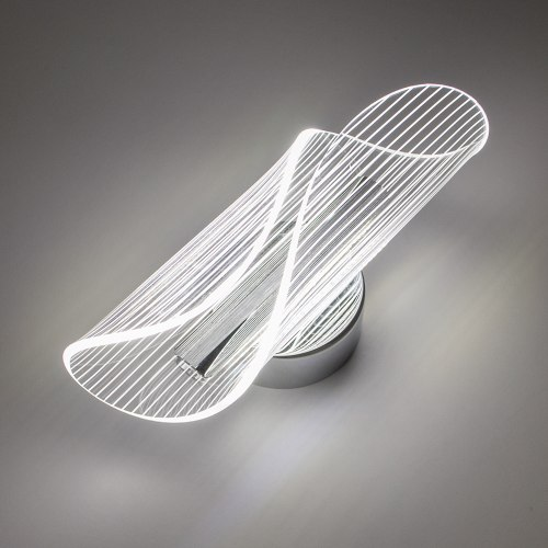 Светильник настенный светодиодный бра LUMINARIA LUMIERA 10W 3000-6500К 950Лм I-ON/OFF CHROME/CLEAR 220V IP20 - Фото 4 Светильник настенный светодиодный бра LUMINARIA LUMIERA 10W 3000-6500К 950Лм I-ON/OFF CHROME/CLEAR 220V IP20 - изображение 4