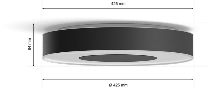 Стельовий світильник Philips Hue White and Colour Ambiance Infuse large ceiling lamp (8718696176528) - зображення 4