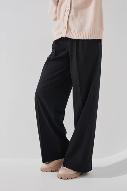 Брюки палаццо с узором женские LAWA WTC02336 L Черный shop (2000990770899) - изображение 2