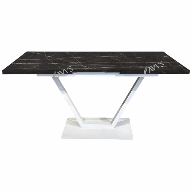 Стол кухонный раскладной RoMax Vegas 140х85 (180/220х85) см Loft Пьетра Гриджио/Белый - Фото 2 Стол кухонный раскладной RoMax Vegas 140х85 (180/220х85) см Loft Пьетра Гриджио/Белый - изображение 2