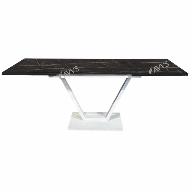 Стол кухонный раскладной RoMax Vegas 140х85 (180/220х85) см Loft Пьетра Гриджио/Белый - Фото 3 Стол кухонный раскладной RoMax Vegas 140х85 (180/220х85) см Loft Пьетра Гриджио/Белый - изображение 3