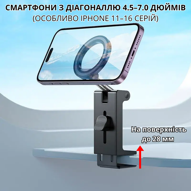 Магнитная подставка MagSafe для iPhone телефона держатель настольный в офис и для дома Hoco - Фото 6 Магнитная подставка MagSafe для iPhone телефона держатель настольный в офис и для дома Hoco - изображение 6