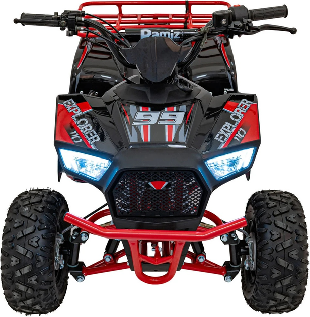 Квадроцикл бензиновий Ramiz Explorer 110CC Червоний (5903864983746) - зображення 2