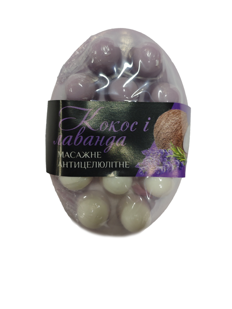 Масажное мыло "Кокос и лаванда" — 100 г. "Карпатське мило" - Фото 1 Масажное мыло "Кокос и лаванда" — 100 г. "Карпатське мило" - изображение 1