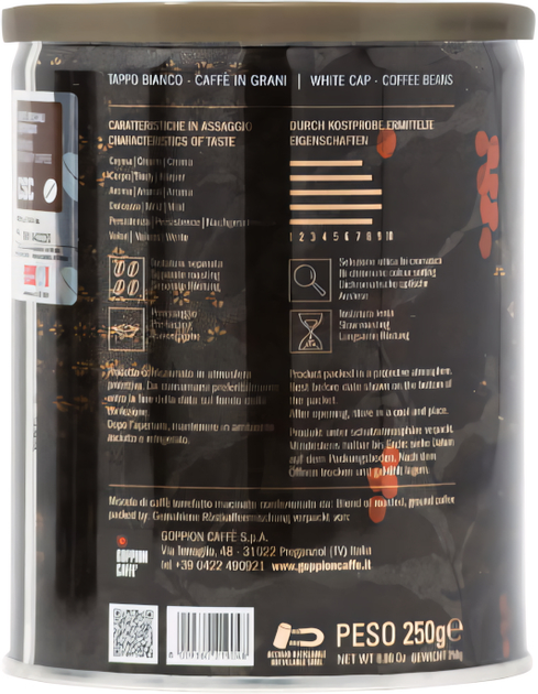 Kawa ziarnista Goppion Caffe Espresso di Piantagione 250 g (8009360210045) - obraz 3