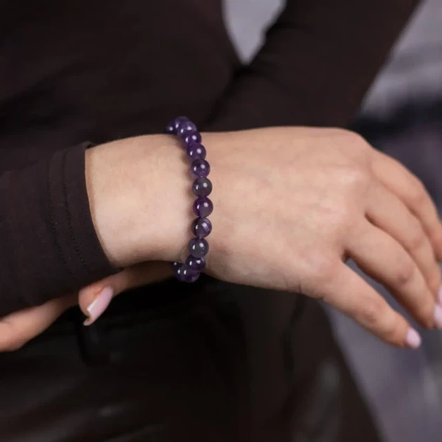 Женский браслет на руку из натурального аметиста "Violet" - 16 см - Фото 2 Женский браслет на руку из натурального аметиста "Violet" - 16 см - изображение 2