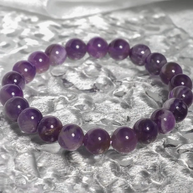 Жіночий Браслет Violet з натурального каменю Аметист - 18 см - зображення 8