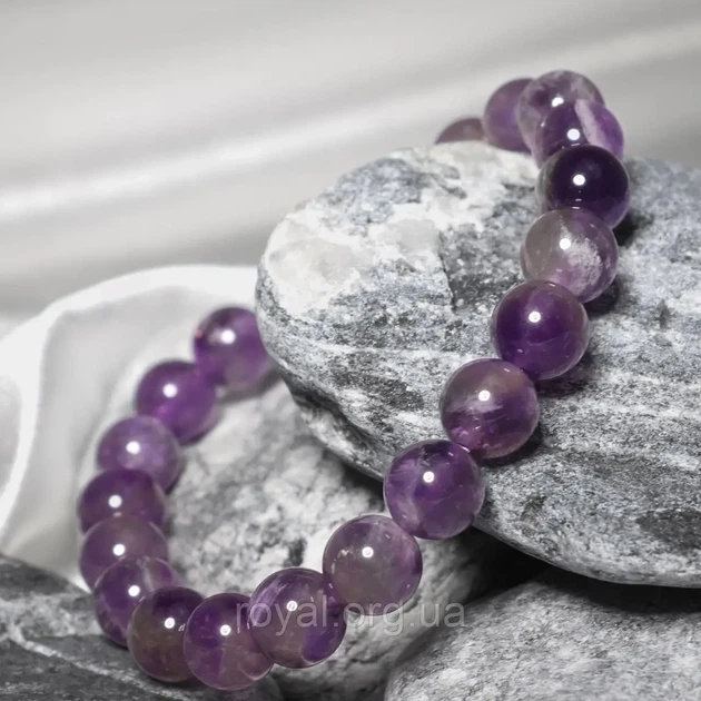 Жіночий Браслет Violet з натурального каменю Аметист - 18 см - зображення 7