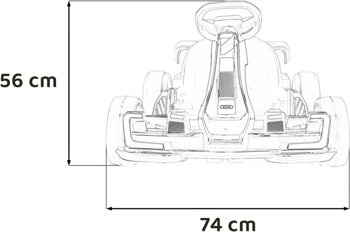 Gokart Ramiz Audi z Funkcją Driftu Biały (5903864943153) - obraz 19